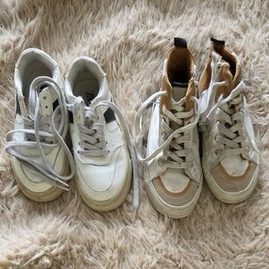 Zara Kids White and Brown Sneakers